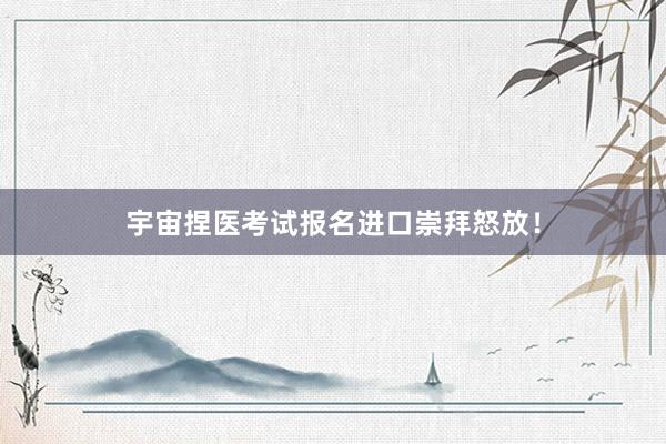 宇宙捏医考试报名进口崇拜怒放！